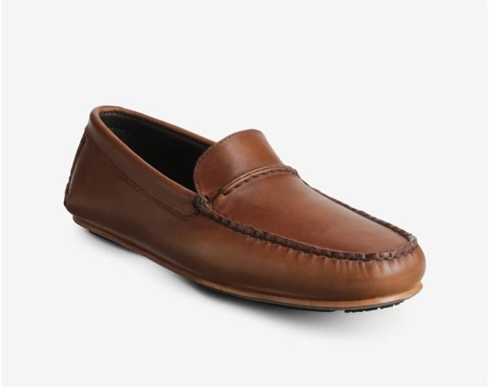 Allen Edmonds Super Sport Driver Loafers Mocha Brown Leather Size 8 Dressy Comfy